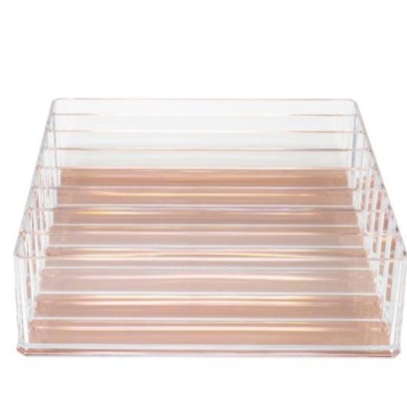 DAMAGED SORBUS ACRYLIC ROSE GOLD MAKEUP PALETTE ORGANIZER - Picture 1 of 8